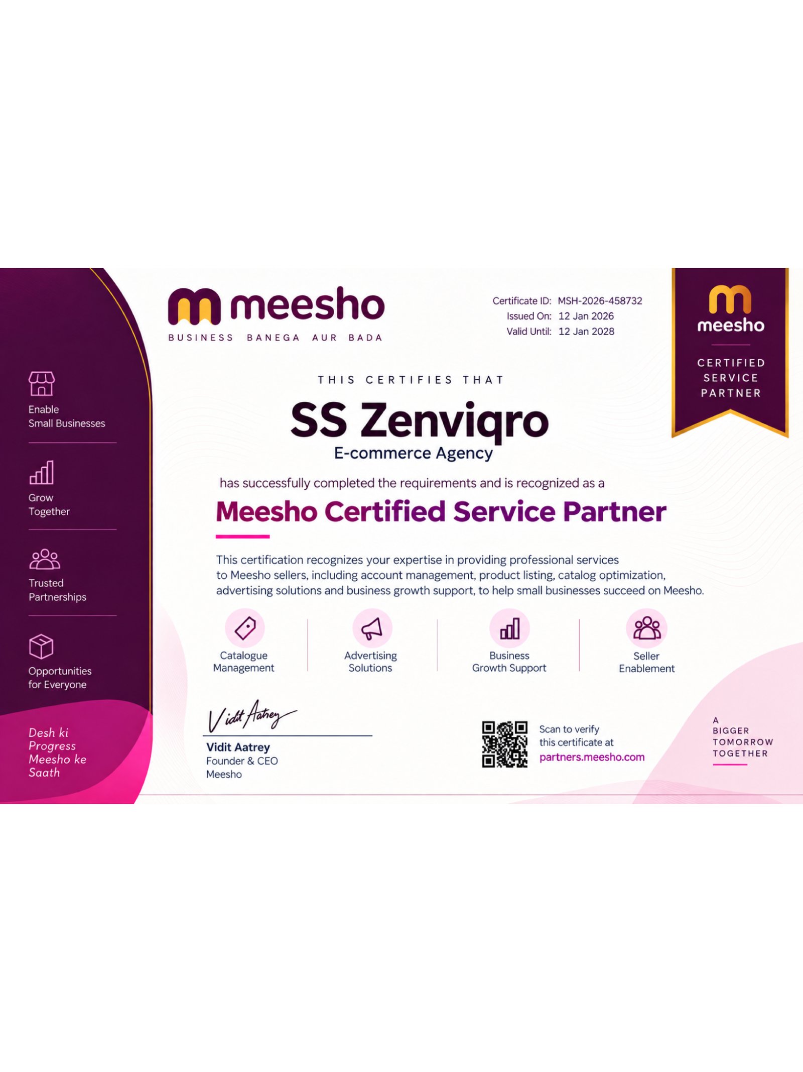 Meesho Certification
